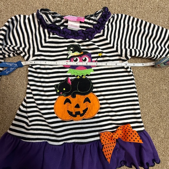 Good Lad: Girls Black / White / Purple Halloween Long Sleeve Tee, Size 3T - Picture 4 of 6